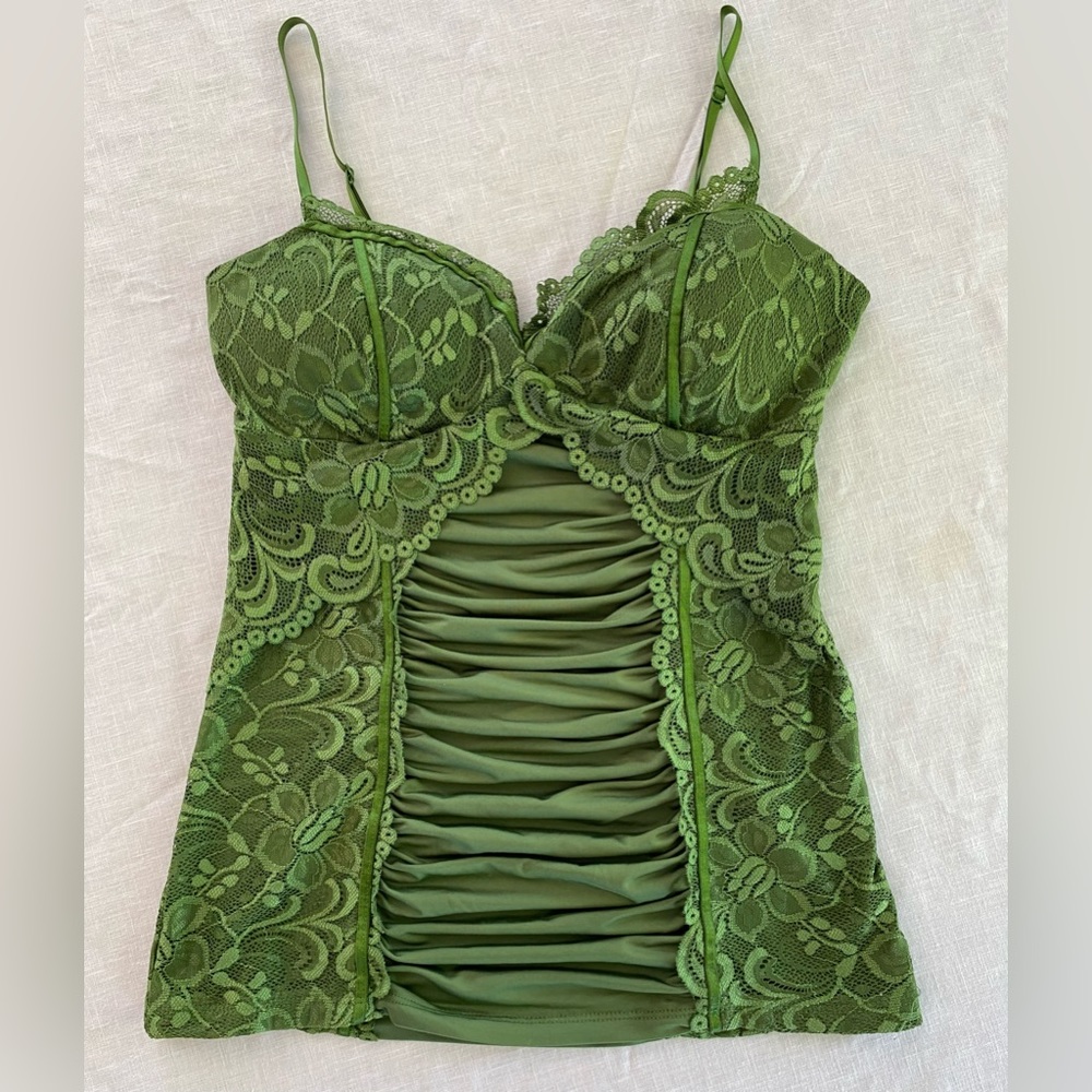 XOXO Green Lace Top